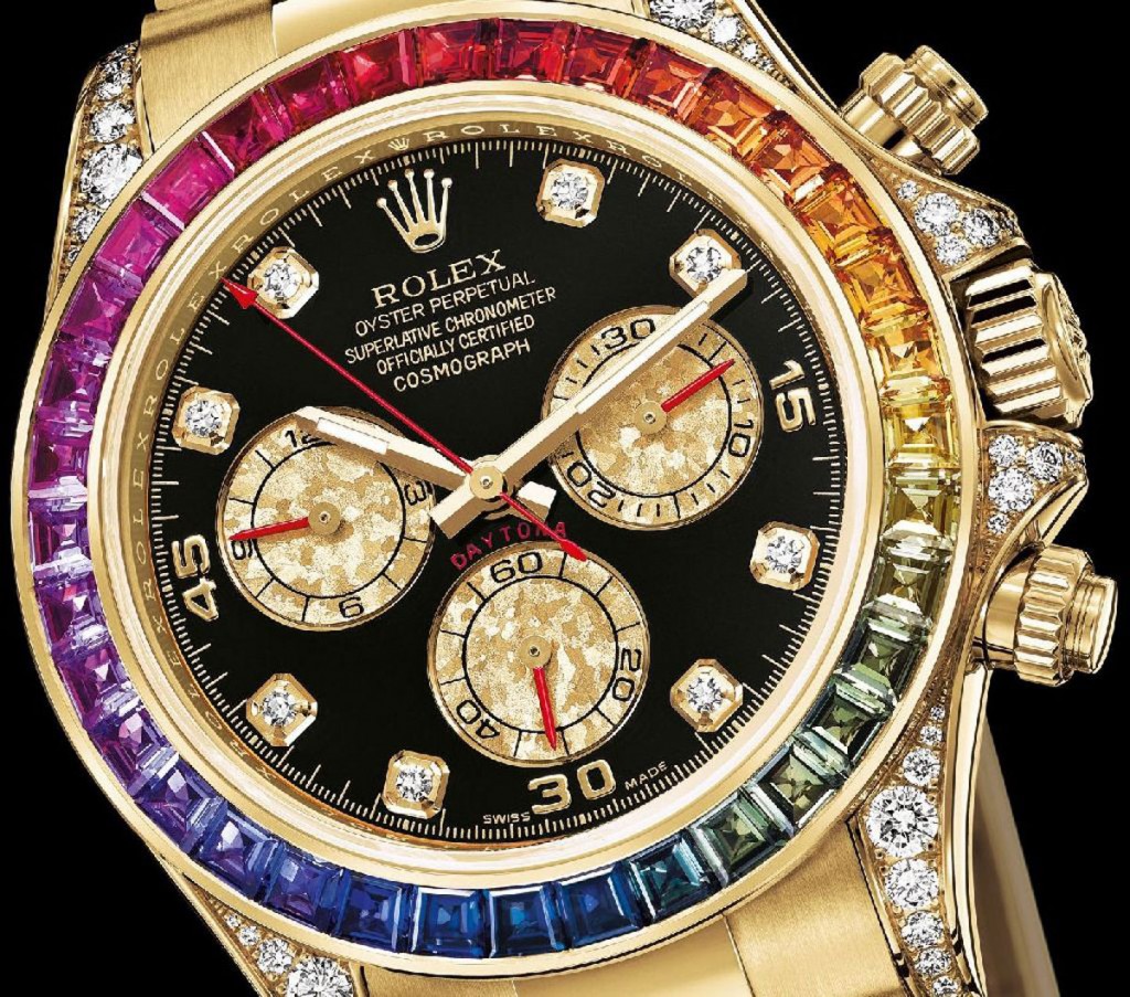 This new Rolex Cosmograph Daytona Rainbow boasts a distinctively refreshing colourful design