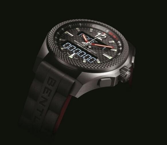 The material of the model and the integrated design present the close relationship between Breitling and Bentley.