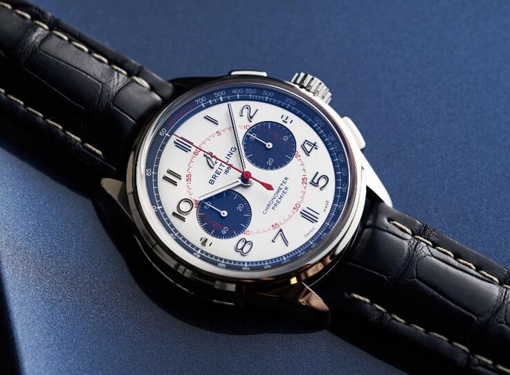 Swiss made replica watches conform to the fashion with blue for males.